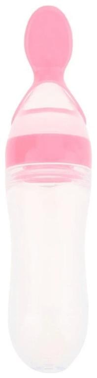 

Child Chic Silicone Feeding Bottle With Spoon Pink
