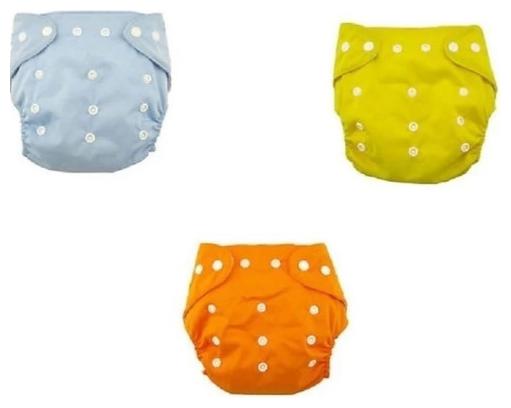 

ChildChic Quirk Reusable Baby Washable Cloth Cotton Diaper WITHOUT INSERTS (Pack Of 3)
