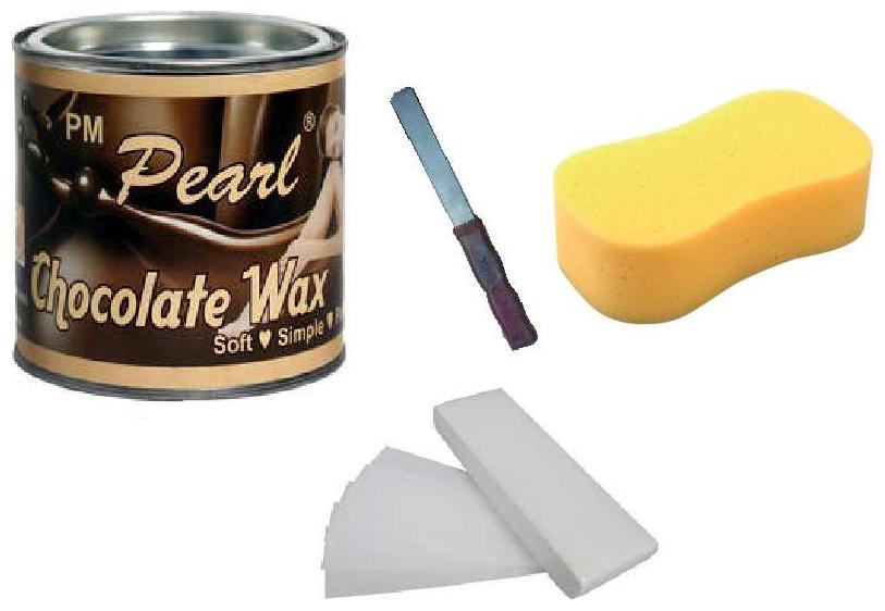 

Choclate Hot Body Wax 600 g For Hair Removal 90 Wax Strips Sponge With Knife