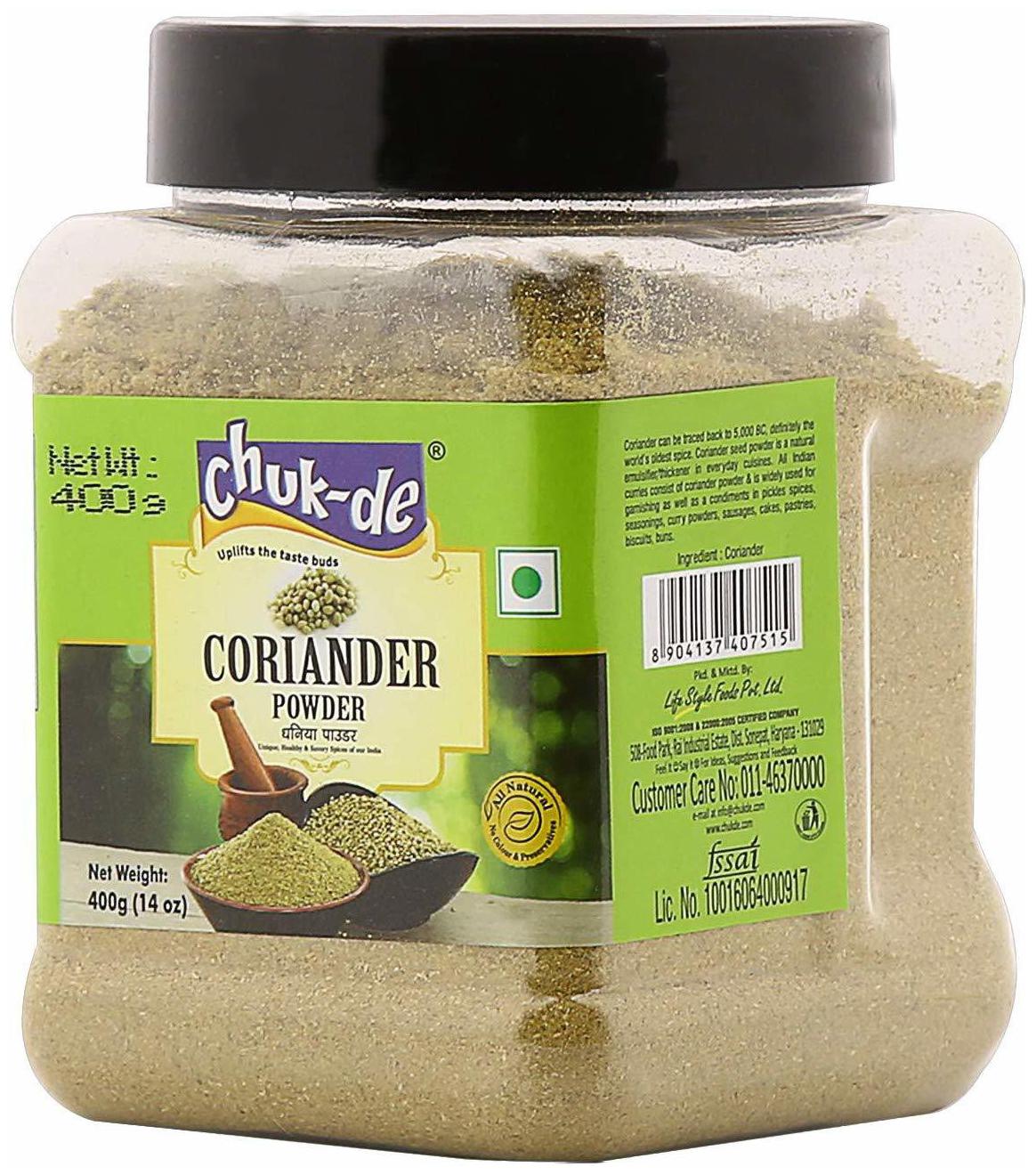 

Chukde Spices Hara Dhania Powder (Coriander Powder) 400g