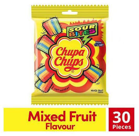 

Chupa Chups Sour Bites - Mixed Fruit Flavour 30 pcs 61 6 g