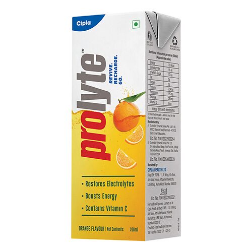 

Cipla Prolyte Rehydrate Orange Liquid 200 ml (Pack of 10)