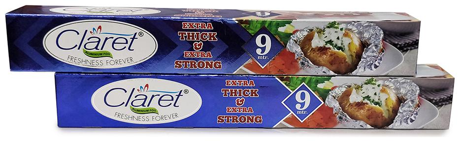 

Claret Food Grade Aluminium Foil Roll 9m (Pack of 2)