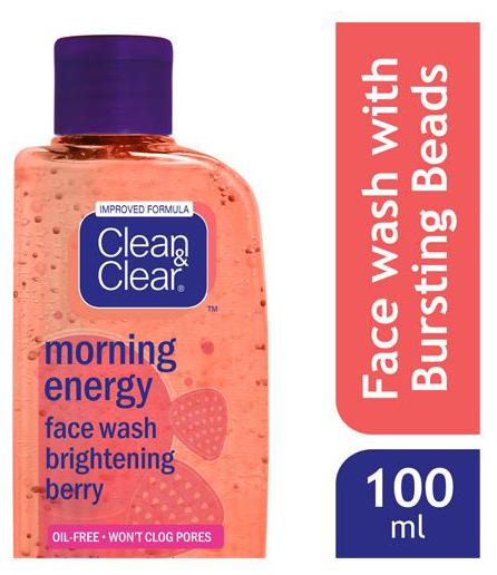 

Clean Clear Face Wash Morning Energy With Natural Berry Extracts 100 ml