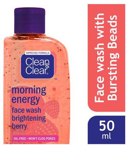 

Clean Clear Face Wash Morning Energy With Natural Berry Extracts 50 ml