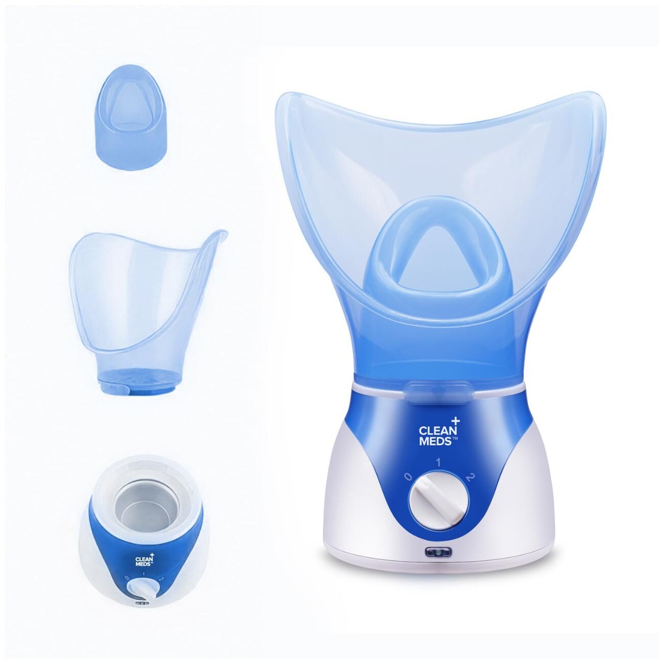 

CLEAN MEDS Facial Sauna Inhaler Set Streamer for Deep Face Cleaning Vaporizer Steamer for Cough Cold Vaporizer (Pack Of 1)
