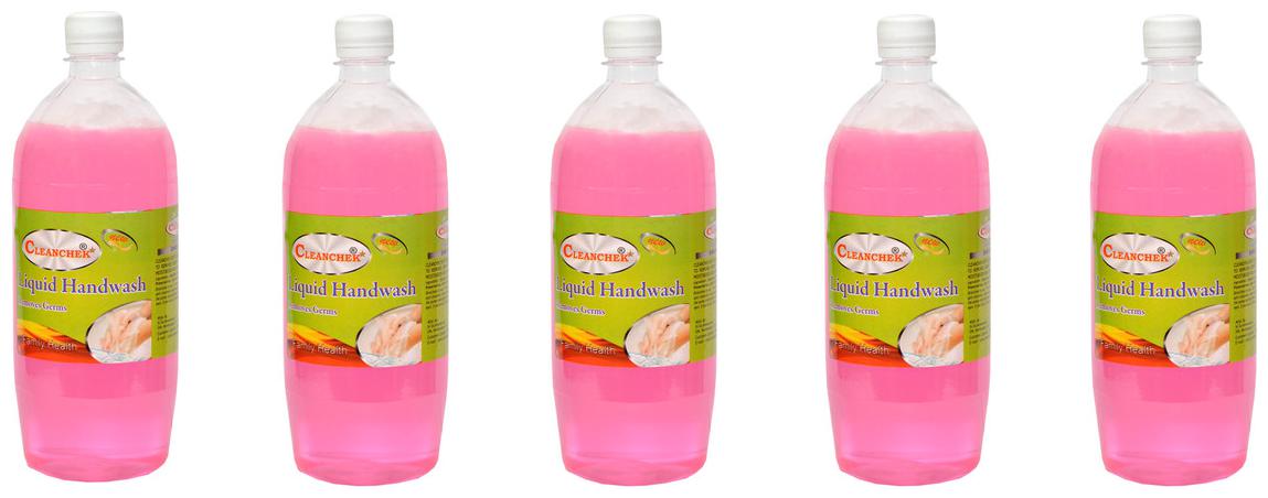 

CLEANCHEK Liquid Hand Wash (1 L) Floral (Pack of 5) Refil Pack 5 L