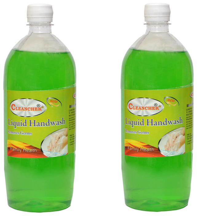 

CLEANCHEK Liquid Hand Wash (1 L) Aloe Vera (Pack of 2) Refil Pack 2 L