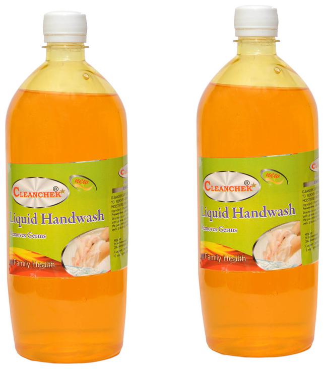 

CLEANCHEK Liquid Hand Wash (1 L) Orange (Pack of 2) Refil Pack 2 L
