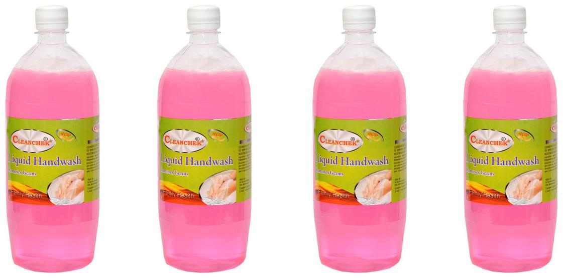 

CLEANCHEK Liquid Hand Wash (1 L) Floral (Pack of 4) Refil Pack 4 L