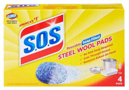 

Clorox S O S Steel Wool Pads - Soap Filled 4 pcs