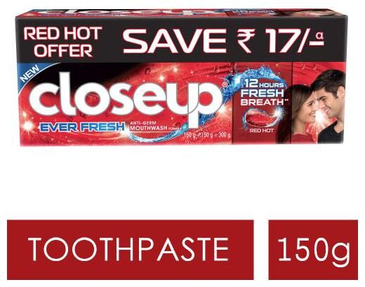 

Close Up Ever Fresh Red Hot Gel Toothpaste Value Saver 150 g