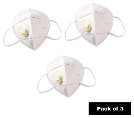 

Clymb Anti-Pollution KN95 Mask With Activated Carbon with Earloop For Men And Women (Pack Of 3)