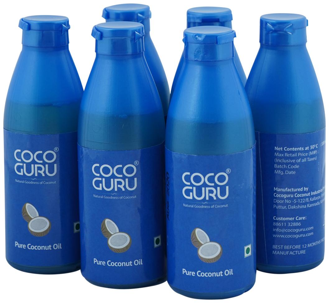 

Cocoguru Roasted Coconut Oil - HDPE Bottle 100 ml (Pack of 6)