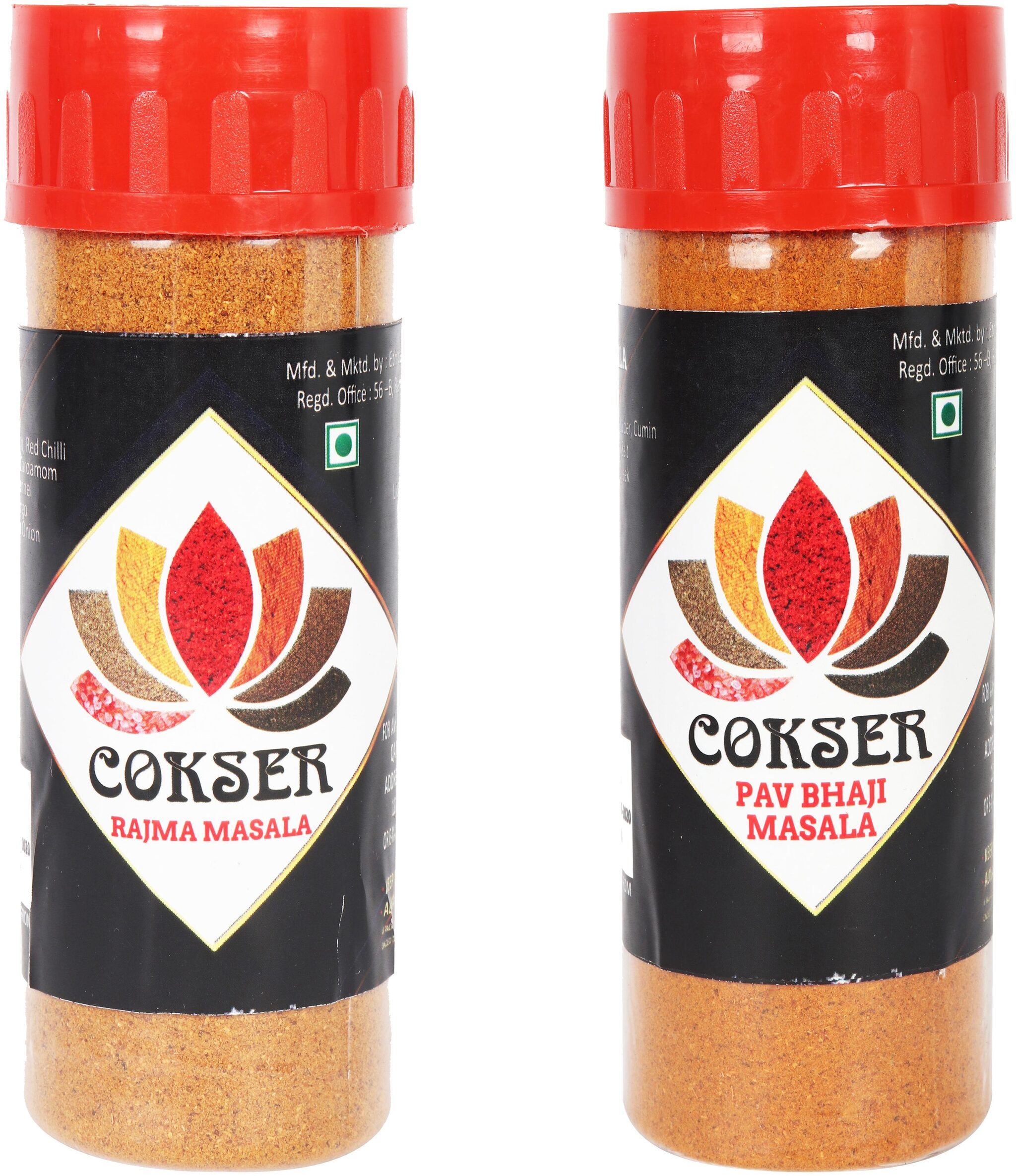 

Cokser Rajma Masala 90g Pav Bhaji Masala 90g (Pack of 2)