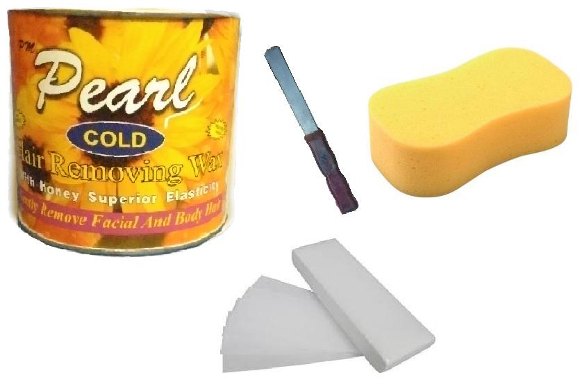 

Cold Wax 90 Waxing Strips Sponge Applicator Waxing Kit 600 g Pack of 4