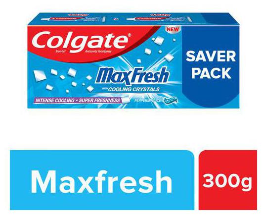 

Colgate Max Fresh Anticavity Toothpaste Gel - Peppermint Ice Saver Pack 300 g
