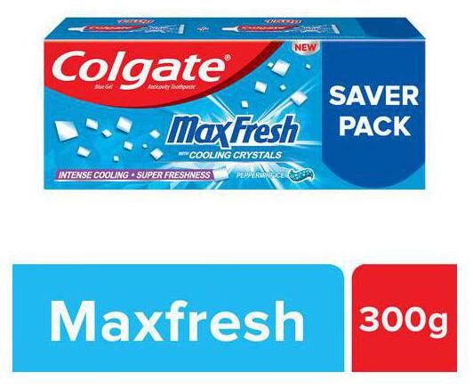 

Colgate Max Fresh Anticavity Toothpaste Gel - Peppermint Ice Saver Pack 300 g