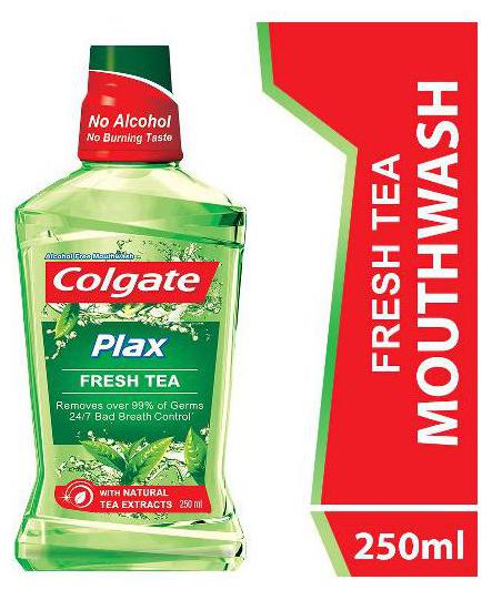 

Colgate Mouthwash Plax Fresh Tea Alcohol Free Imported 250 ml