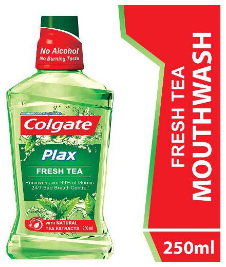 

Colgate Mouthwash Plax Fresh Tea Alcohol Free Imported 250 ml