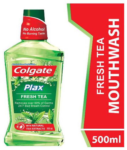 

Colgate Mouthwash Plax Fresh Tea Alcohol Free Imported 500 ml