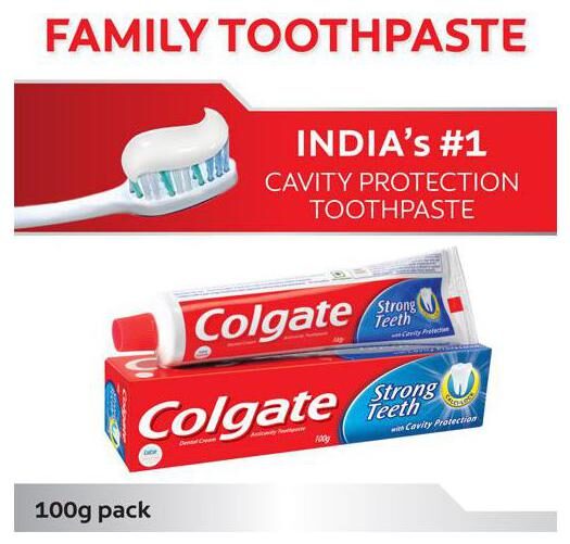 

Colgate Toothpaste Strong Teeth Dental Cream Anti Cavity 100 Gm