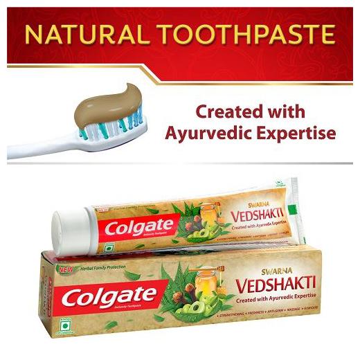 

Colgate Toothpaste Swarna Vedshakti Natural 200 g