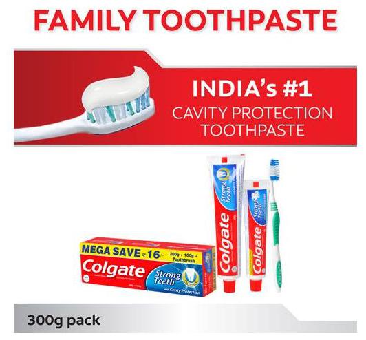 

Colgate Toothpaste - Strong Teeth Dental Cream Anti Cavity 300 g