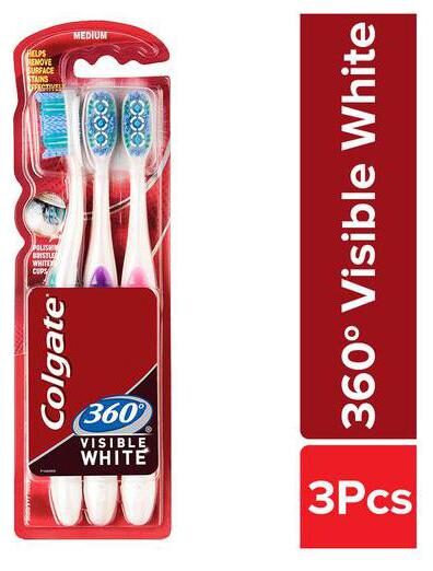 

Colgate Toothbrush - 360 Visible White 3 pcs