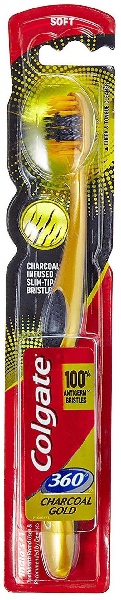 

Colgate Toothbrush - 360 Degree Charcoal Gold Soft Bristles 1 pc