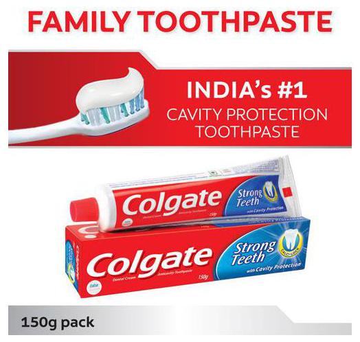 

Colgate Toothpaste - Strong Teeth Dental Cream Anti Cavity 150 g