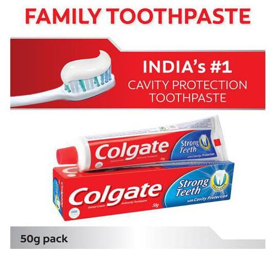 

Colgate Toothpaste - Strong Teeth Dental Cream Anti Cavity 50 g