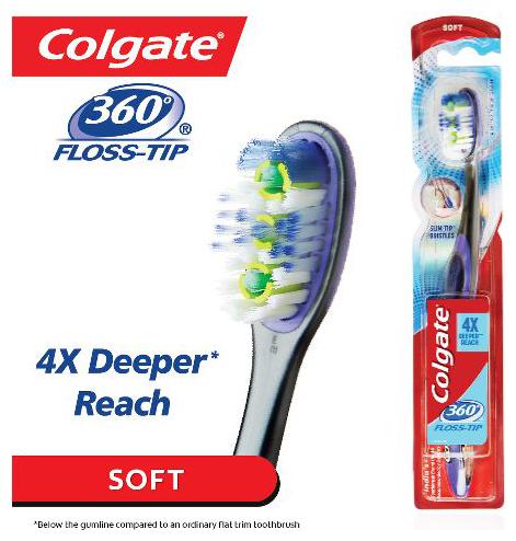 

Colgate Toothbrush - 360 deg Flosstip Soft Bristles 1 pc