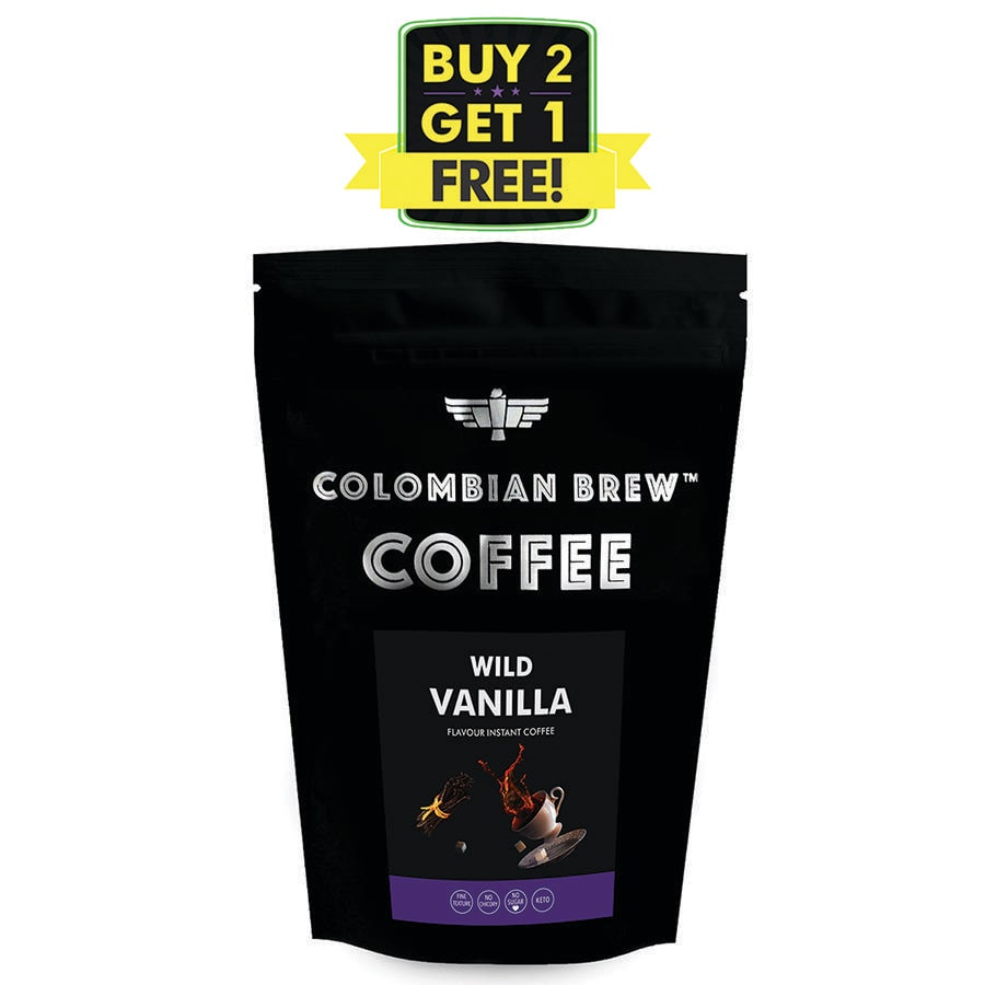 

Colombian Brew Coffee Vanilla Instant Coffee No Sugar Vegan 100g Buy 2 Get 1 Free