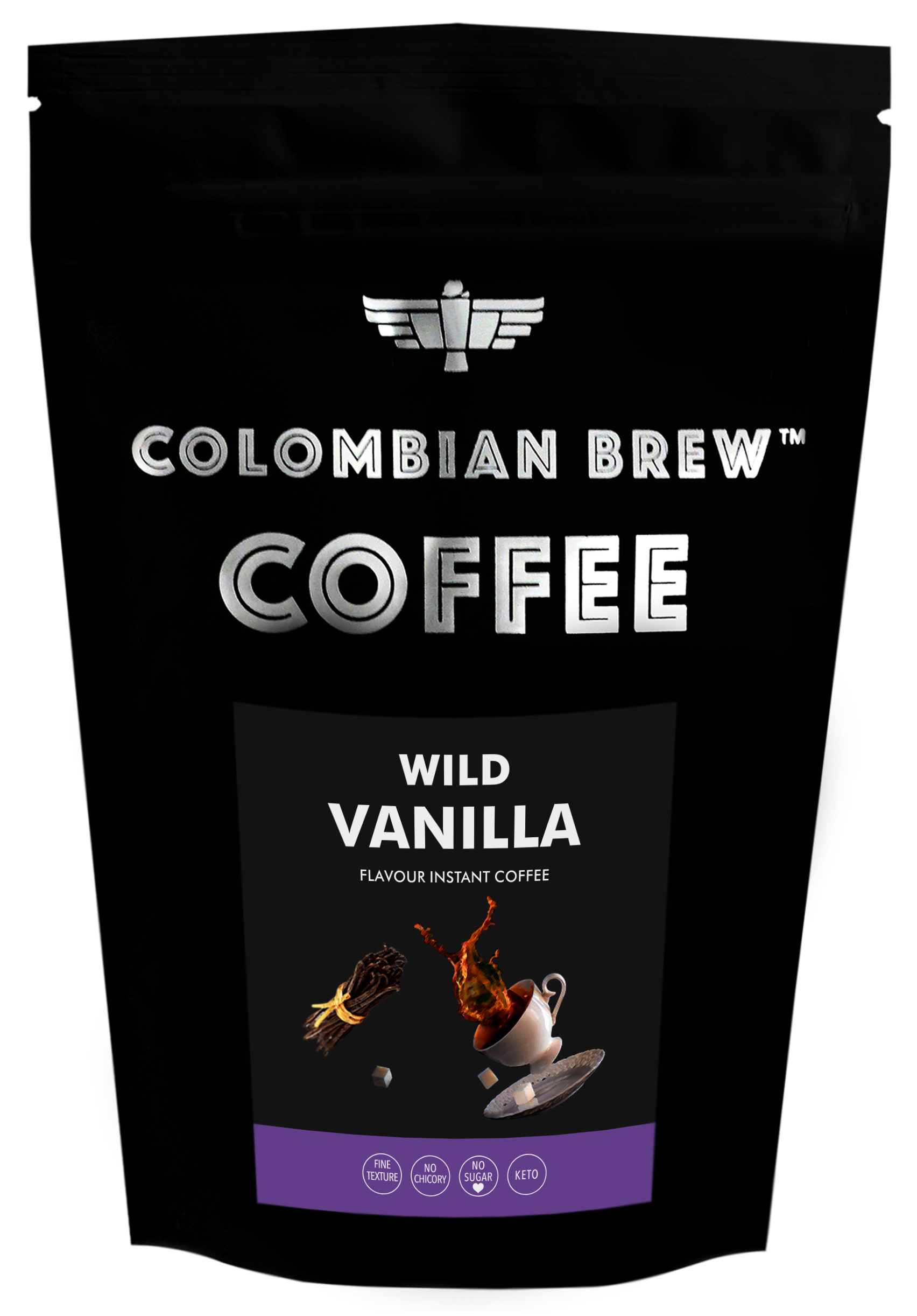 

Colombian Brew Coffee Vanilla Instant Coffee No Sugar Vegan 100g