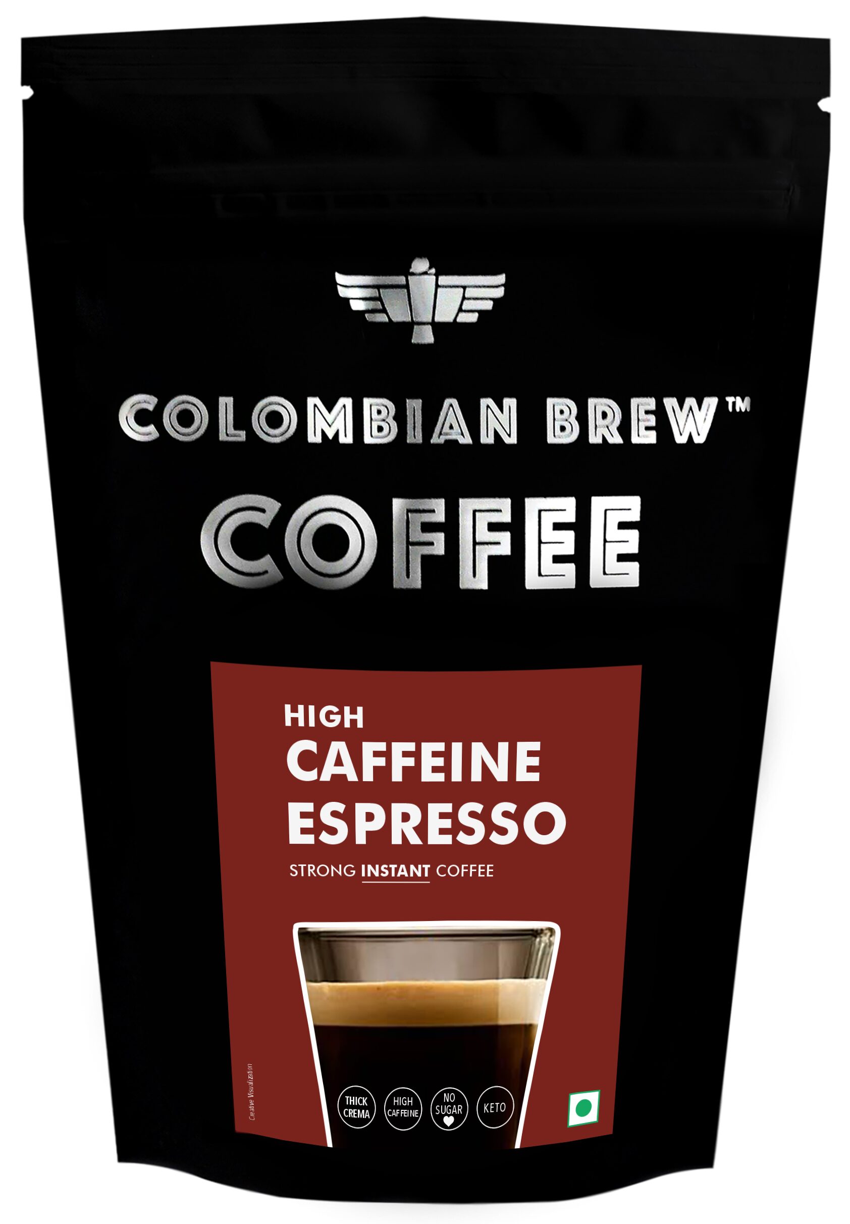 

Colombian Brew Coffee High Caffeine Espresso Instant Coffee Strong 100g
