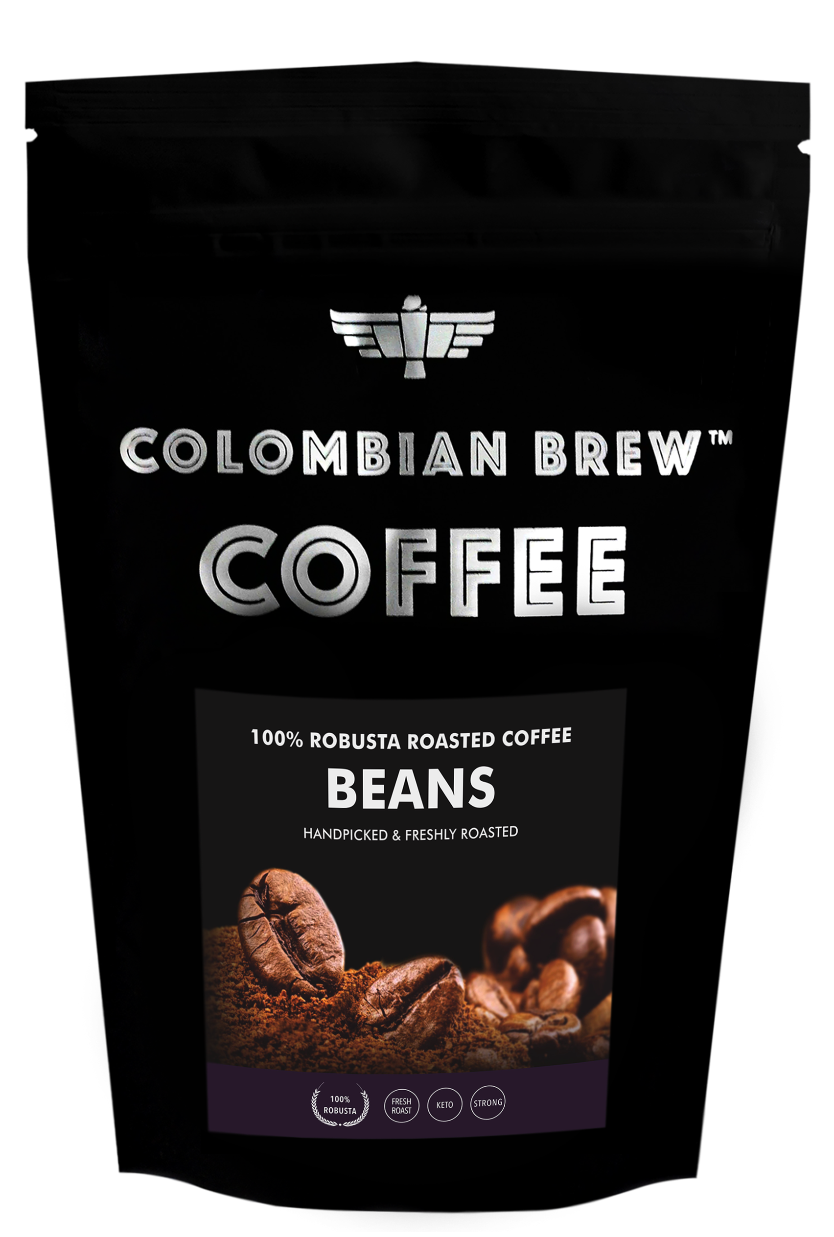 

Colombian Brew Coffee 100 Robusta Roasted Coffee Beans 1kg