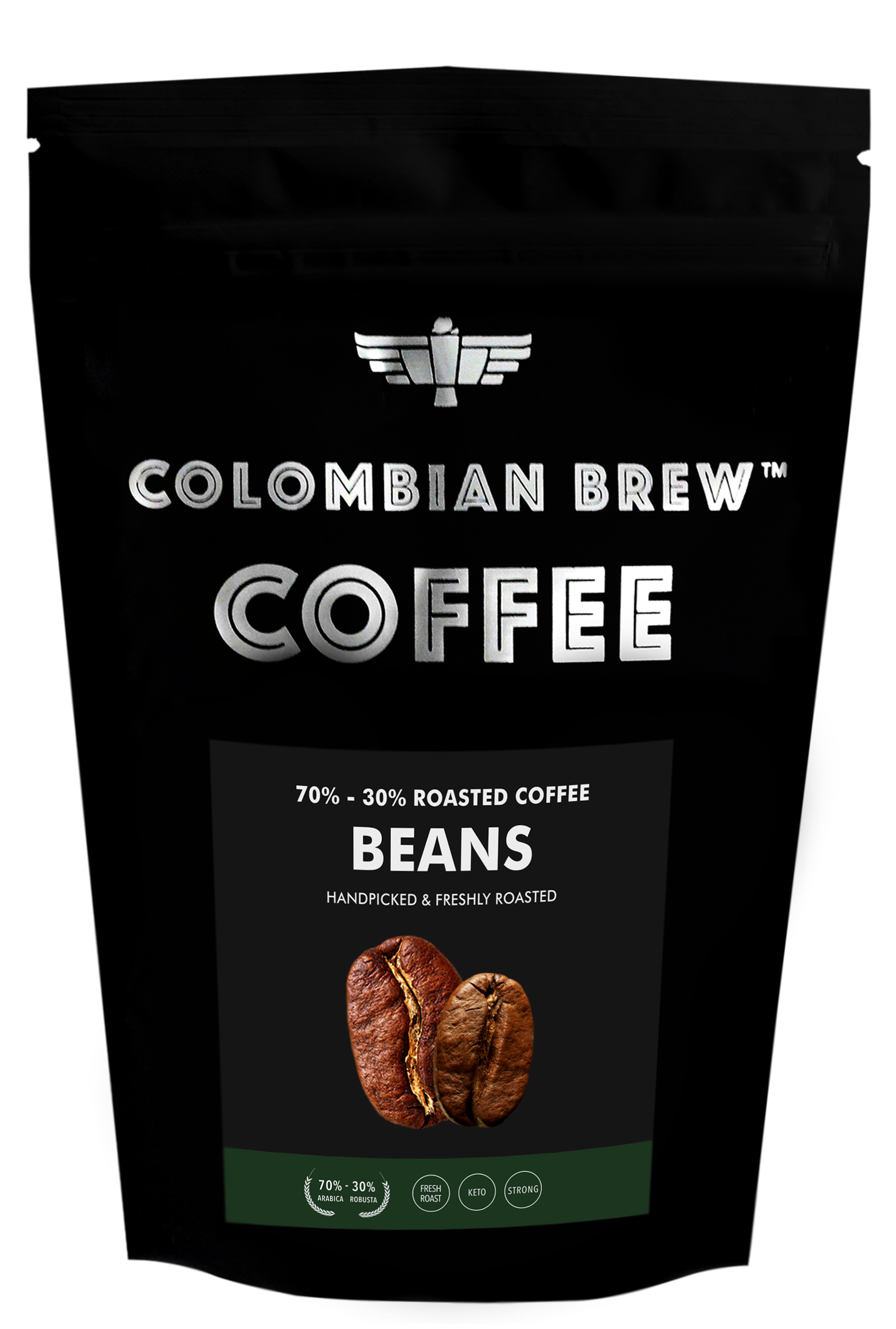 

Colombian Brew coffee 70-30 Arabica Robusta Roasted Coffee Beans 1kg