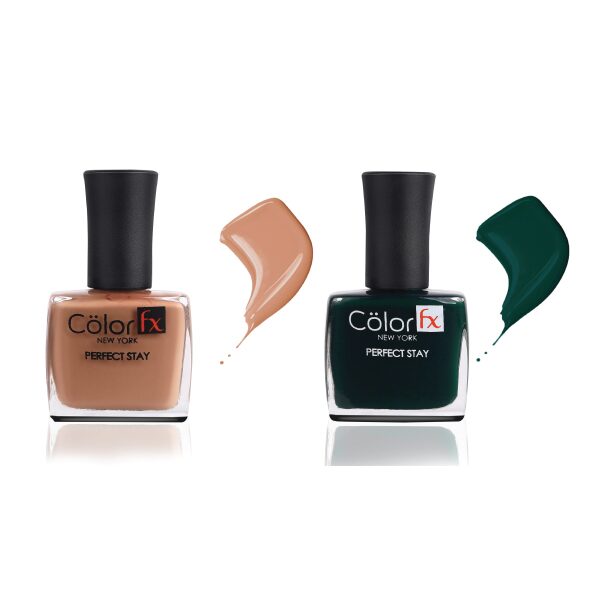 Color Fx Nail Enamel Perfect Stay Basic Collection (Pack of 2 )