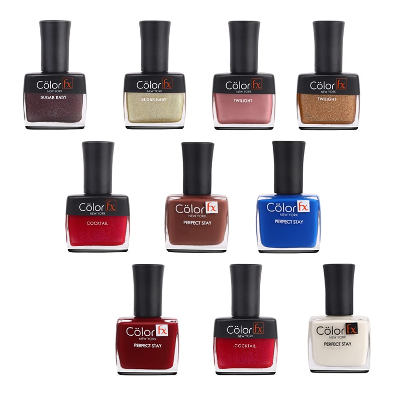 

Color Fx Nail Enamel Super Saver Pack (Pack of 10 )