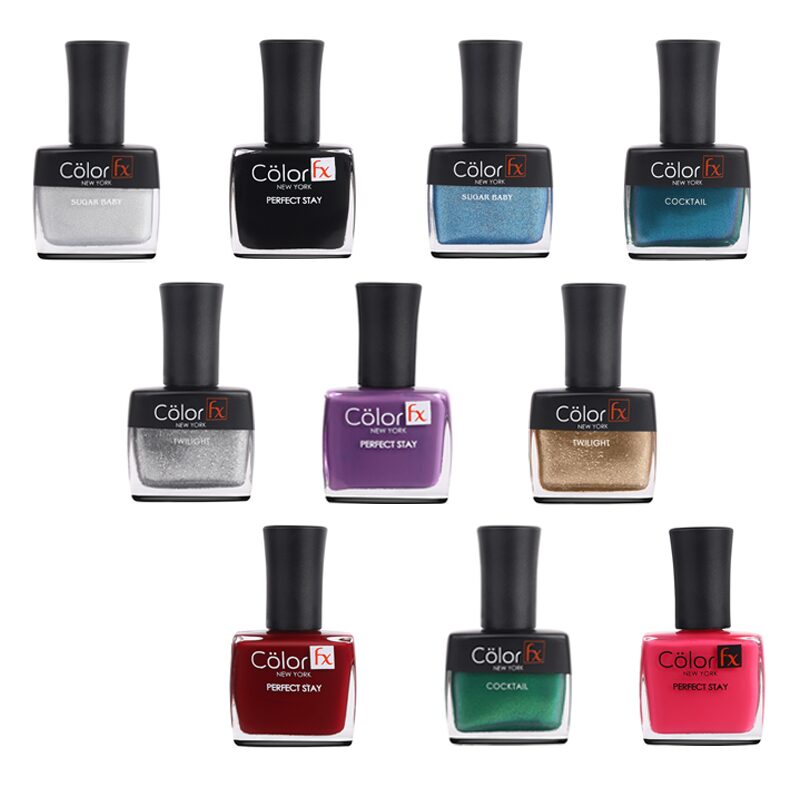 

Color Fx Nail Enamel Super Saver Pack (Pack of 10 )