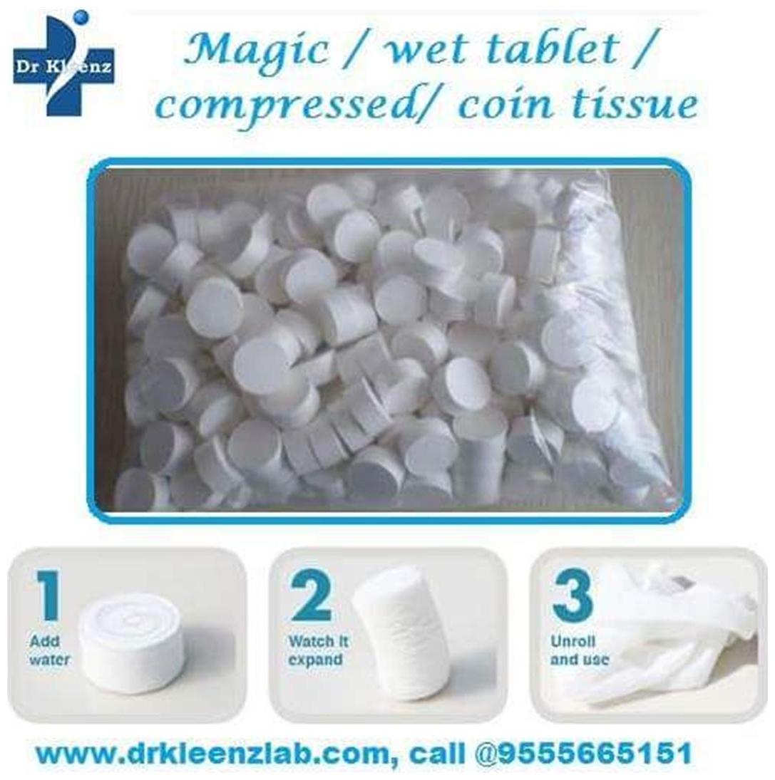 

Compressed Magic Napkin Coin Tissue ( 100 Candy Packs)