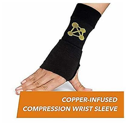 

Compression Wrist Sleeve Copper-Infused High-Performance Design Promotes Impr