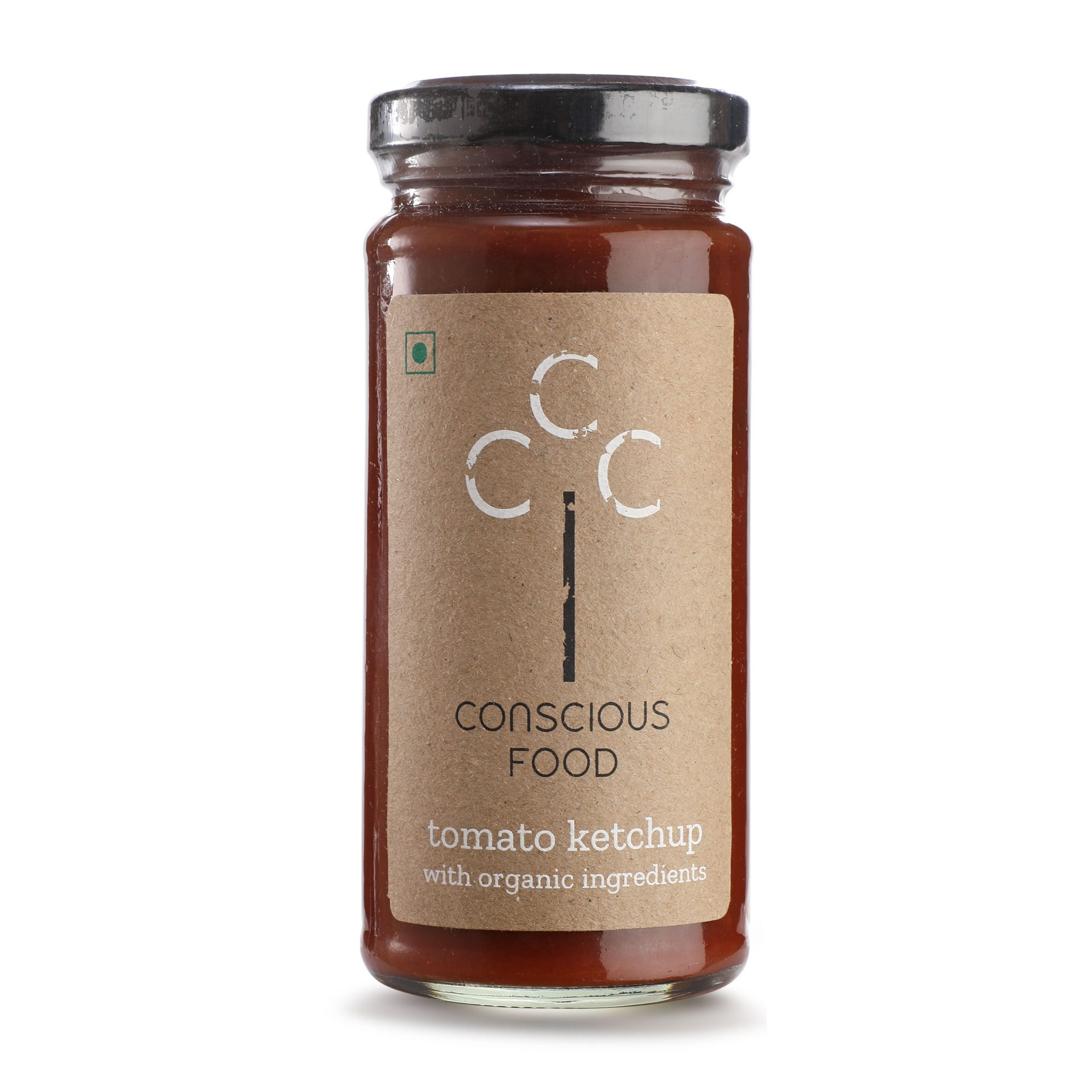 

Conscious Food Tomato Ketchup Made with Fresh Organic Tomatoes Organic Spices 250 g (Pack of 2)