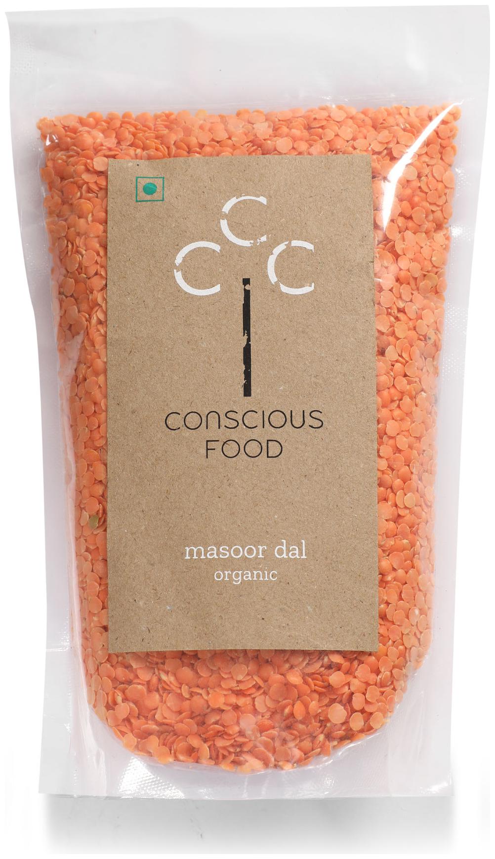 

Conscious Food Organic Red Lentil (Masoor Dal) 500 g (Pack of 2)
