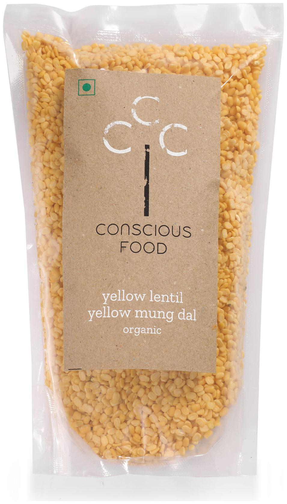 

Conscious Food Organic Yellow Mung Dal 500 g (Pack of 2)