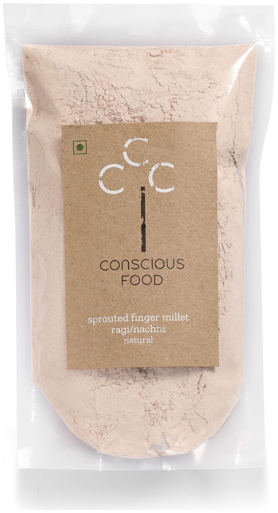 

Conscious Food Chakki Ground Sprouted Ragi Flour 200g (Pack Of 4)