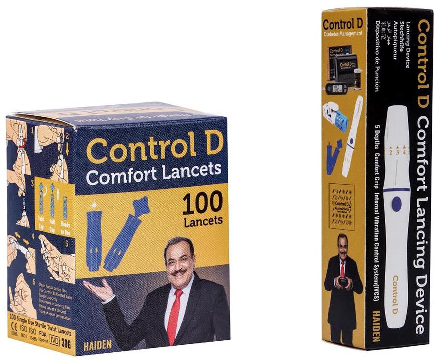 

Control D Lancing Device 100 Glucometer Lancets Sugar Machine Sugar Test Machine Glucose Gluco meter