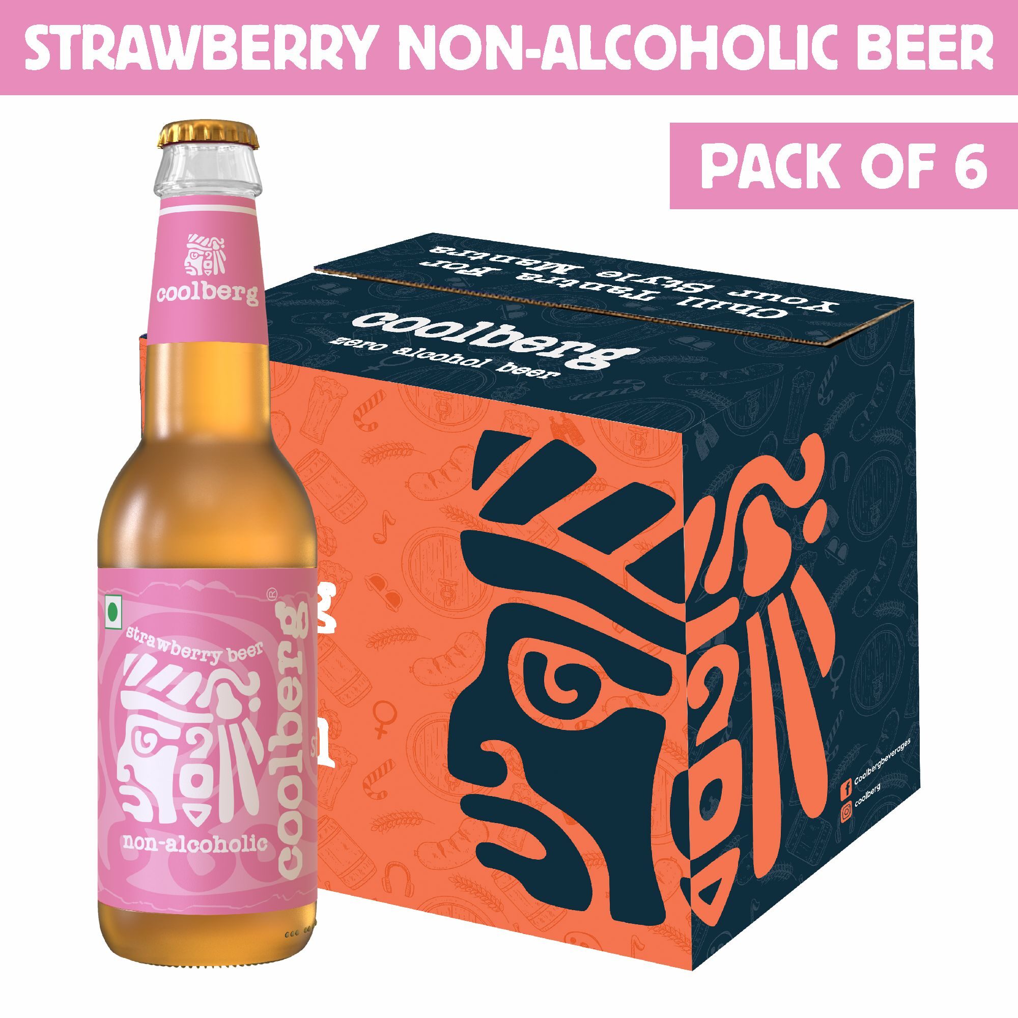 

Coolberg Strawberry Non Alcoholic Beer 330ml (Pack of 6)