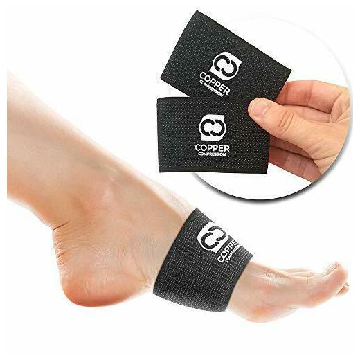 

Copper Compression Padded Arch Support - 2 Padded Plantar Fasciitis Sleeves
